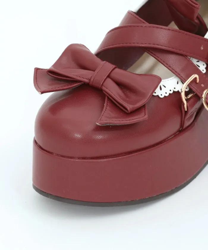Ribbon Scallop Accent Color Shoes