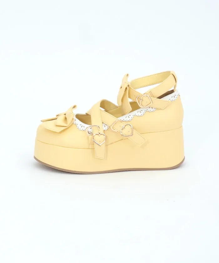 Ribbon Scallop Accent Color Shoes
