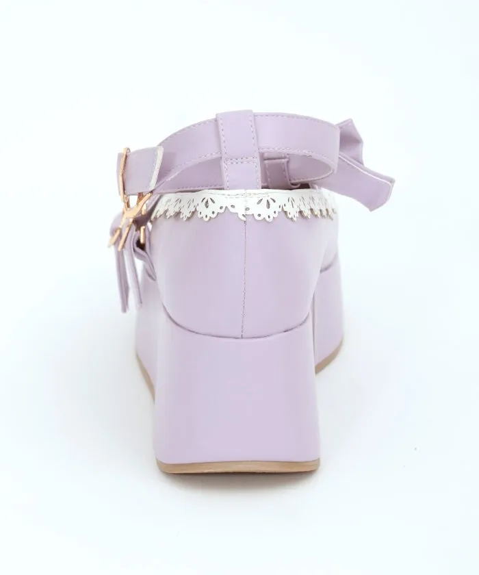 Ribbon Scallop Accent Color Shoes
