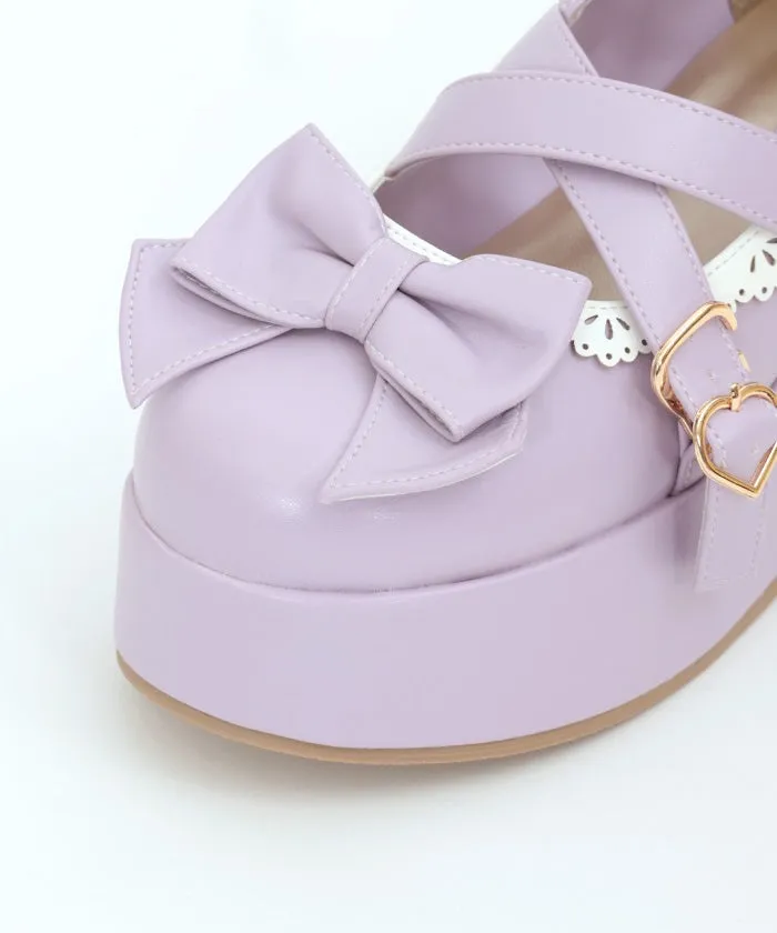 Ribbon Scallop Accent Color Shoes