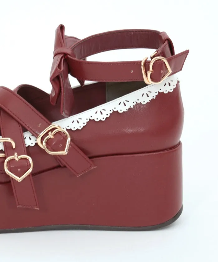 Ribbon Scallop Accent Color Shoes