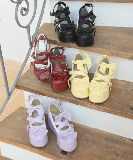 Ribbon Scallop Accent Color Shoes
