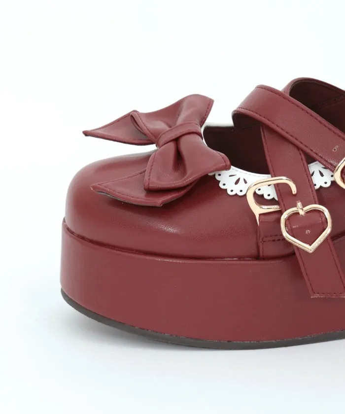 Ribbon Scallop Accent Color Shoes
