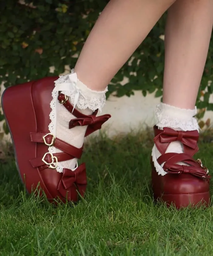 Ribbon Scallop Accent Color Shoes