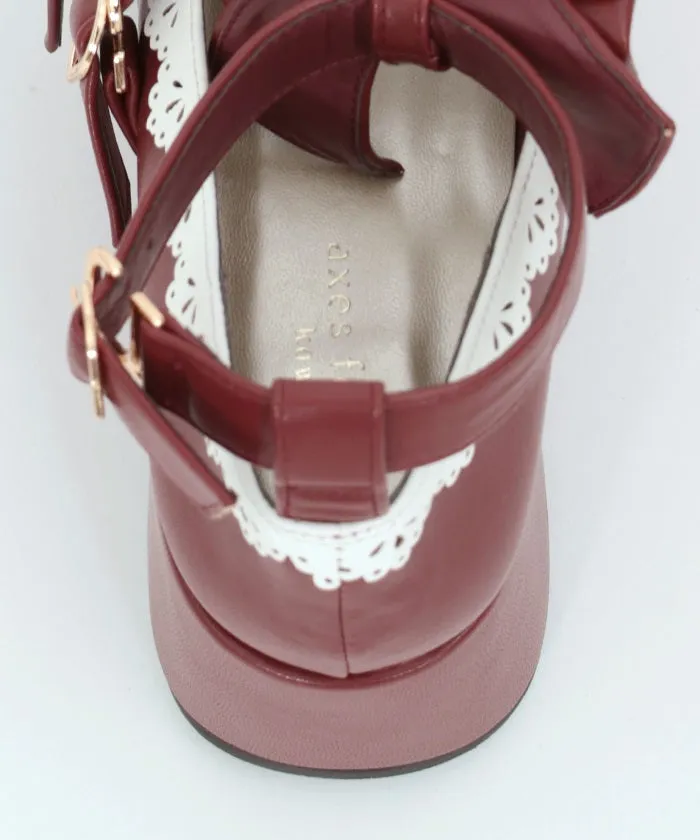 Ribbon Scallop Accent Color Shoes