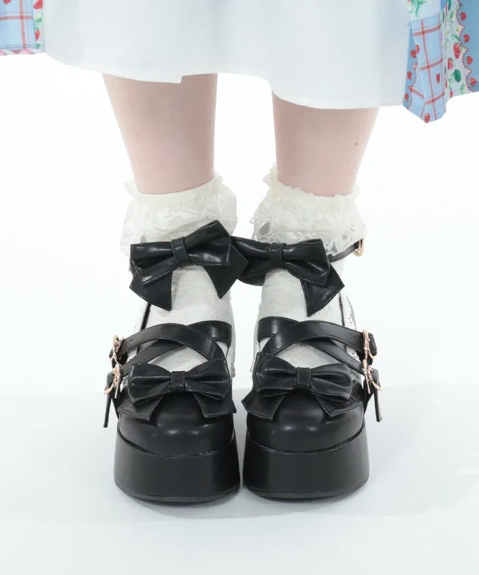 Ribbon Scallop Accent Color Shoes