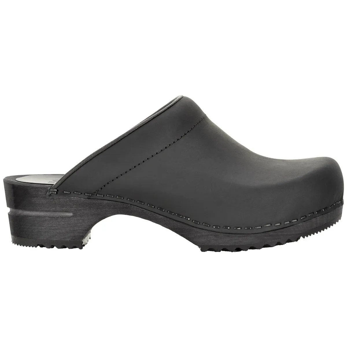 Sanita Womens Wooden Clog  Chrissy - Black