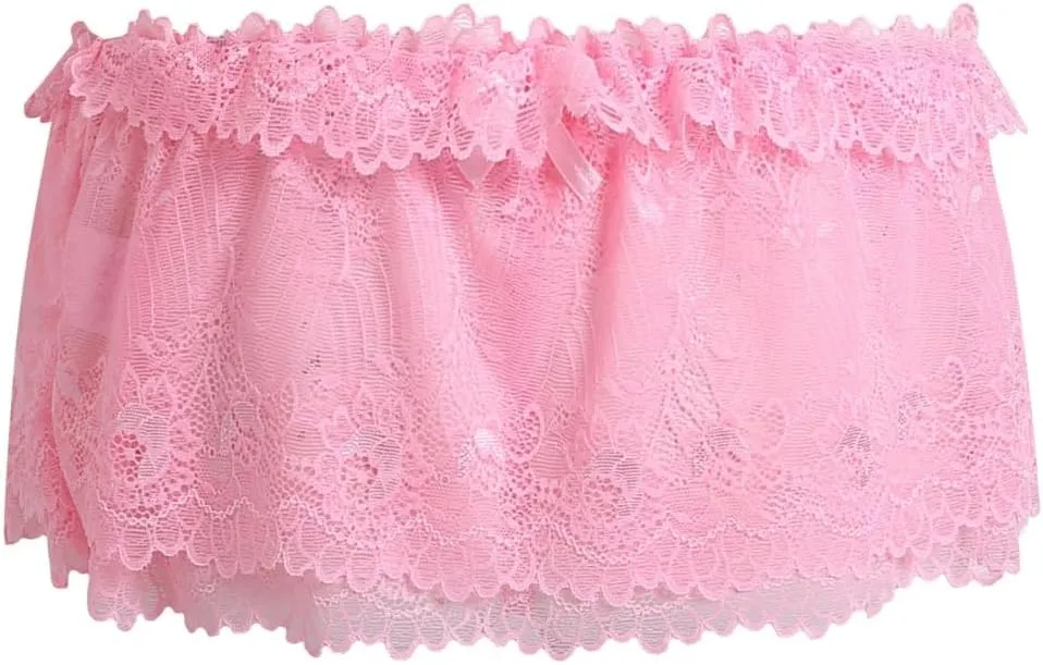 Sissy Clothes For Men Gay Lingerie Male Thong Underwear Sexy Crossdressers Panties Lace Mini Skirt Elastic One Size
