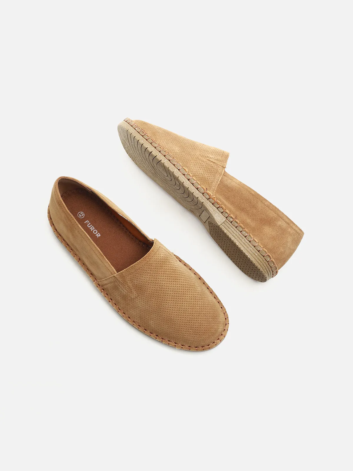 Suede Leather Espadrilles Shoes - FAMS24-054
