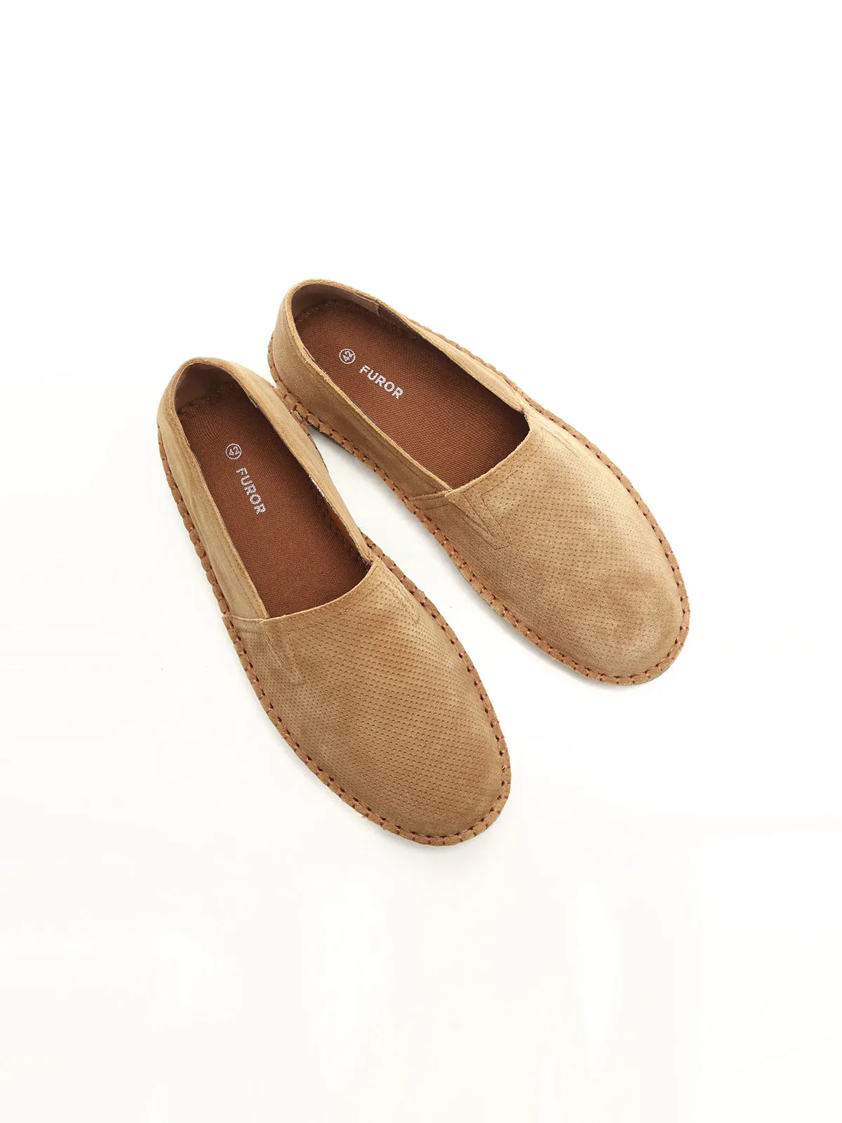 Suede Leather Espadrilles Shoes - FAMS24-054