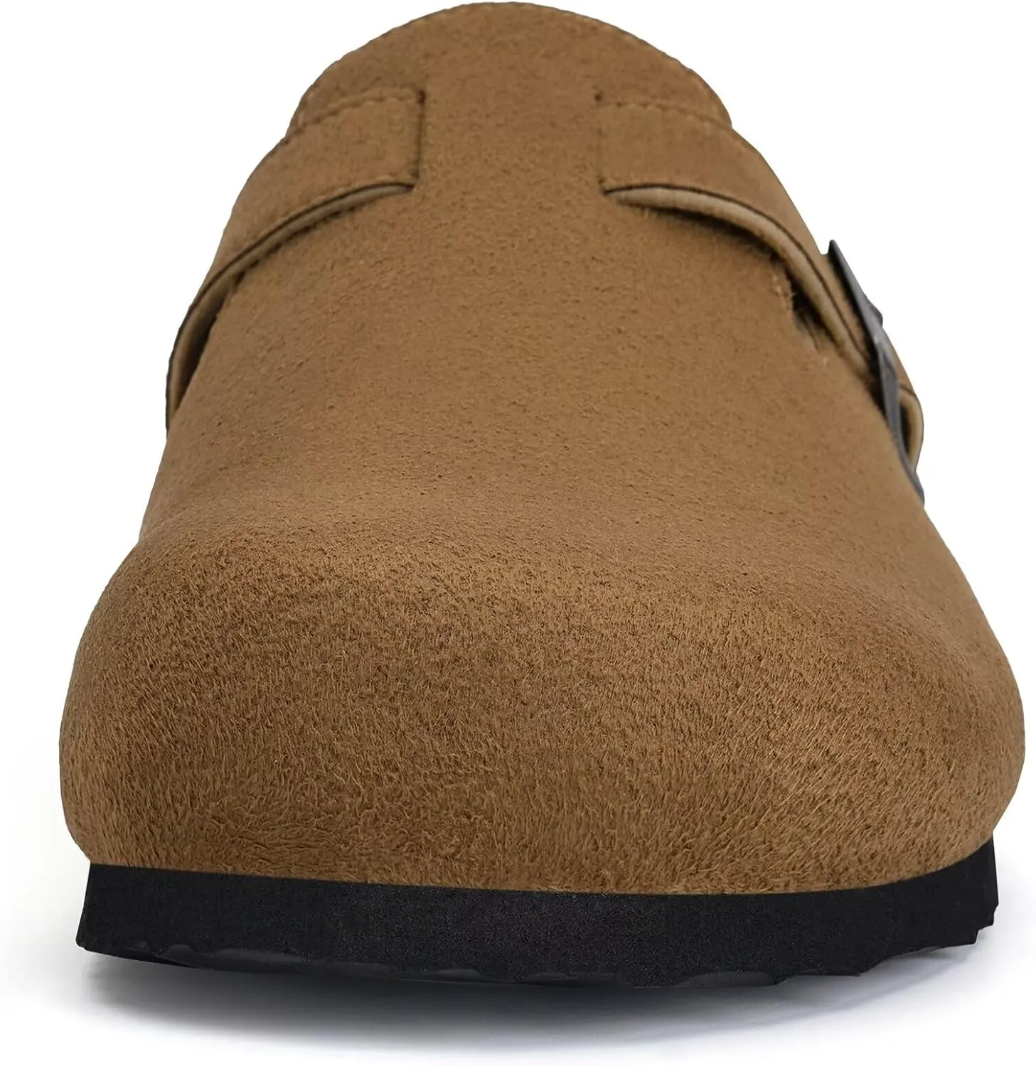 Torotto Mens Clogs Cork Footbed Suede Slippers Arch Support Potato Shoes with Adjustable Buckle