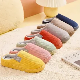 Unisex Plush Winter Slippers - Thick Anti-Slip Indoor Comfort