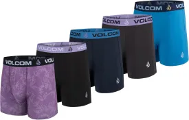 Volcom Mens Boxer Briefs 5 Pack Poly Spandex Performance Boxer Briefs Underwear