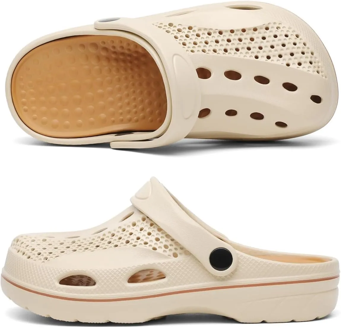 VZQ Women and Men Arch Support Clogs Slip-on Garden Shoes Outdoor Beach Slippers Sandals with Plantar Fasciitis Feet Cushion Insoles
