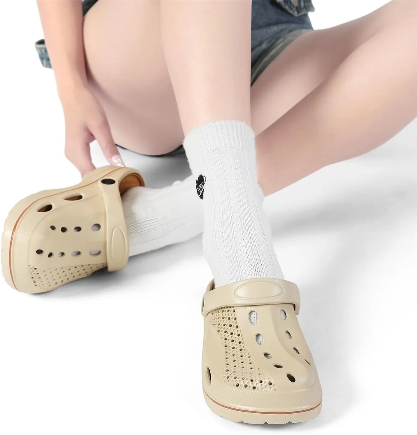 VZQ Women and Men Arch Support Clogs Slip-on Garden Shoes Outdoor Beach Slippers Sandals with Plantar Fasciitis Feet Cushion Insoles