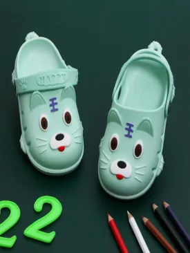 Whisker Wonders: Enchanting Mint Green Puppy Clogs for Tots