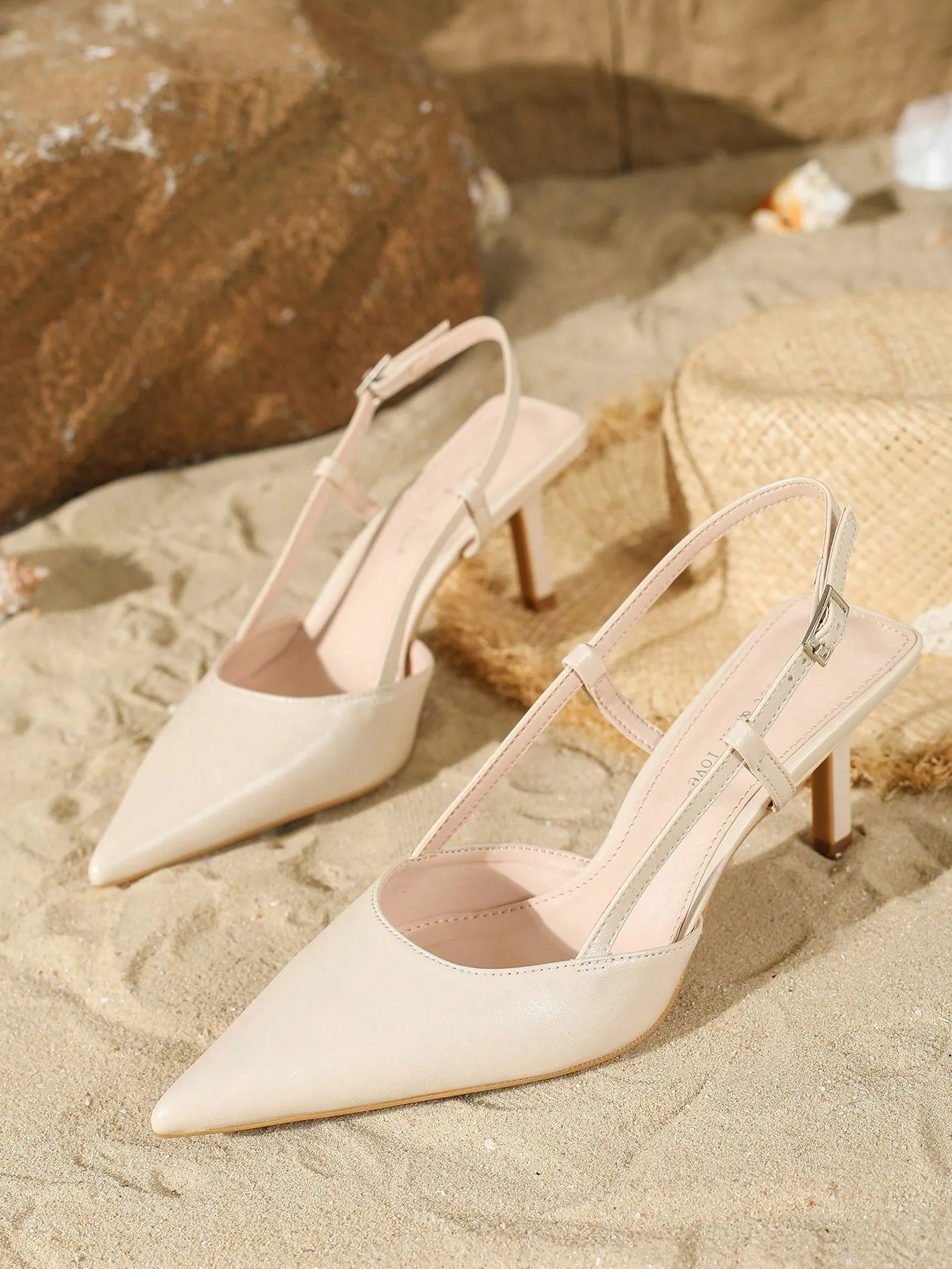 Women's Open Back High Heel Sandals With Thin Heel And Pointed Toe Mules