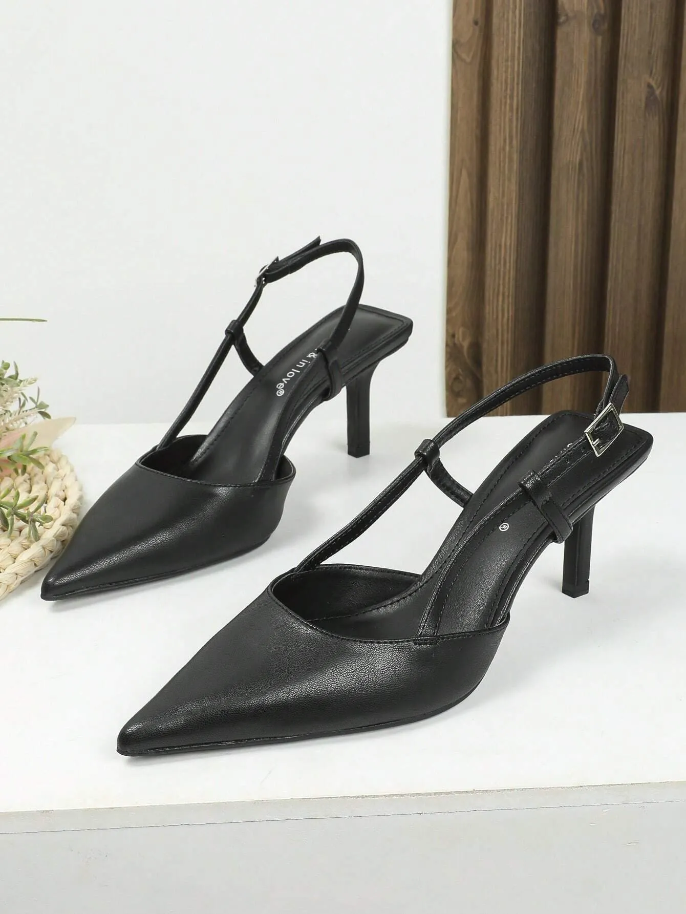 Women's Open Back High Heel Sandals With Thin Heel And Pointed Toe Mules