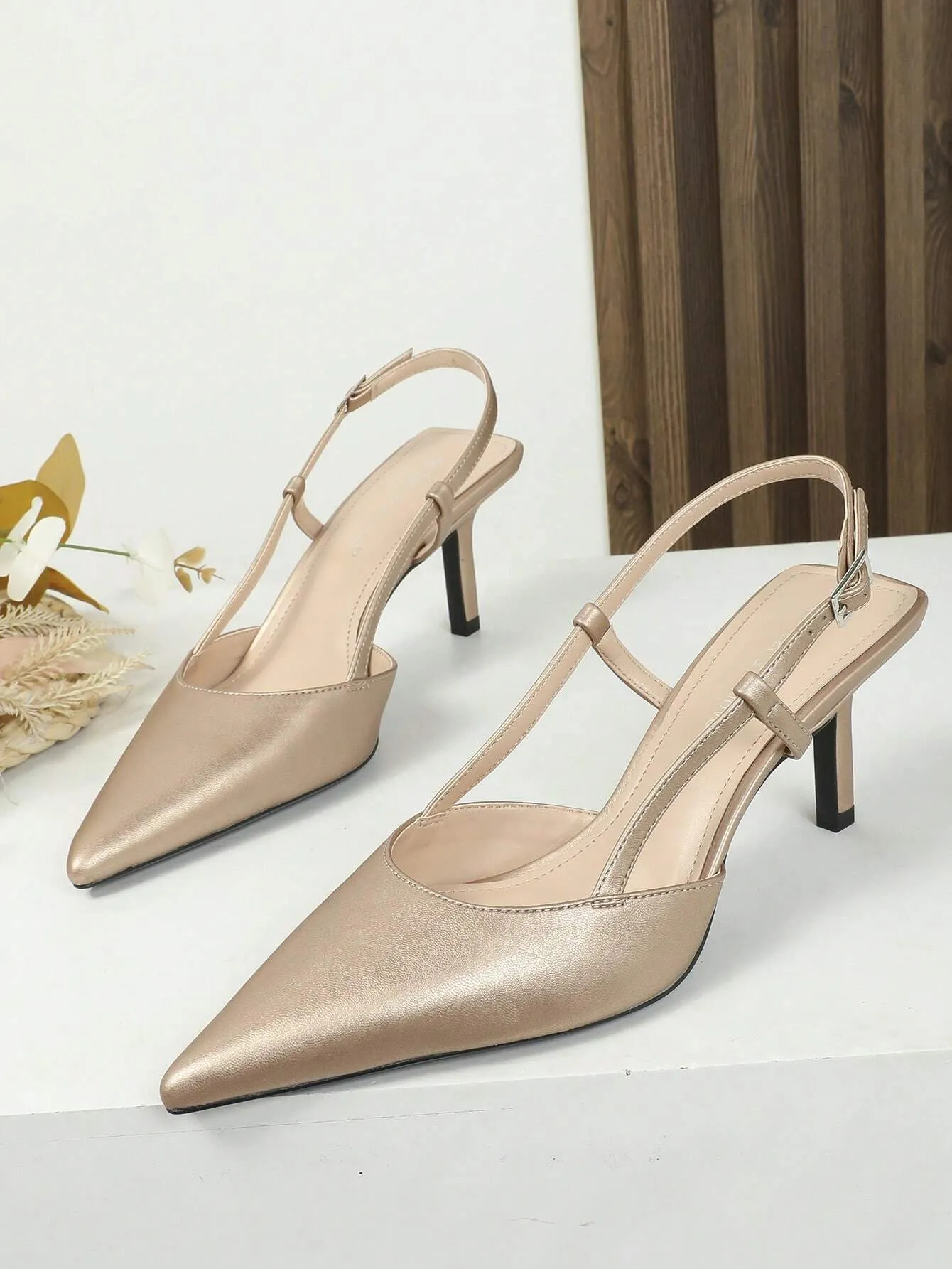 Women's Open Back High Heel Sandals With Thin Heel And Pointed Toe Mules